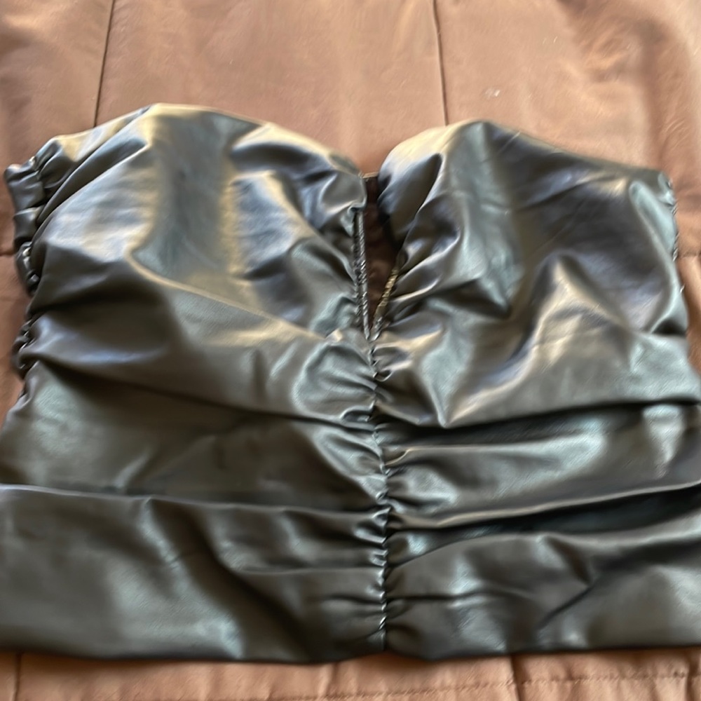 NBD faux leather corset